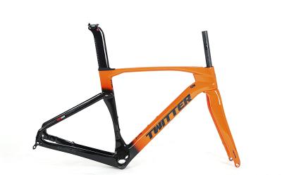 Various Colors T800 Carbon Road Bike Frame , Carbon Track Frameset Thru Axle 142mm