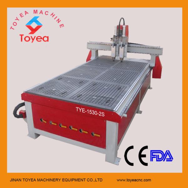 Penumatic two spindles automaticlly tool changer cnc router machine TYE-1530-2S