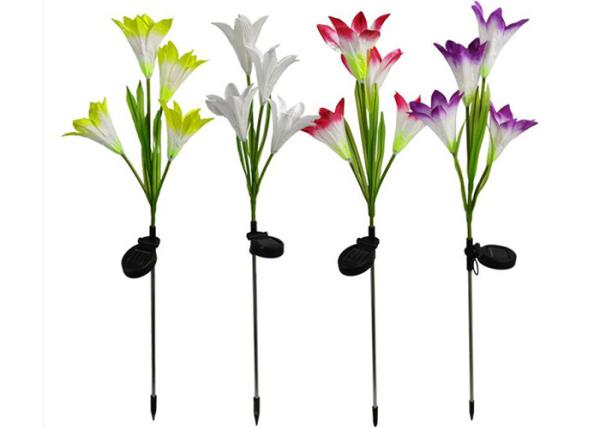 IP44 Garden Solar Stake Lights ,  Outdoor Decorative Rose Flowers LED Lights