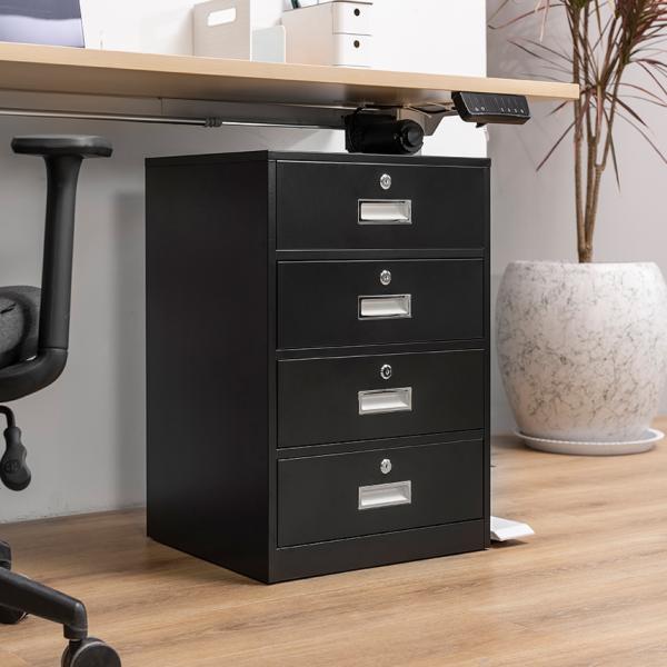Hot Sales 4-Drawer Small Steel Filing Cabinet Adjustable Home Office Workshop Warehouse Storage with Efficient Organization Desk