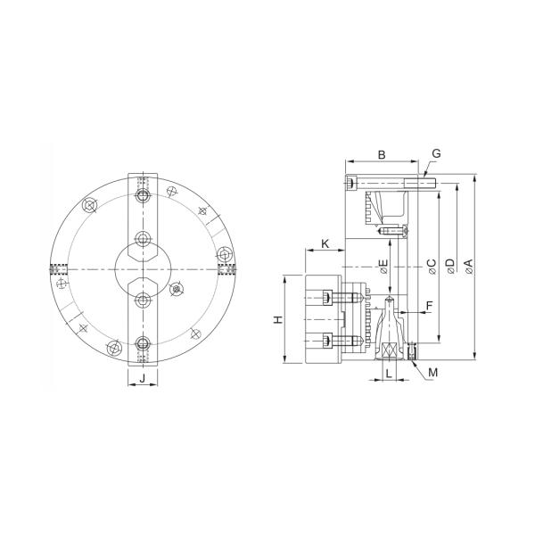 TKT 2 JAW POWERFUL TYPE ADJUSTMENT STEEL BODY CHUCKS