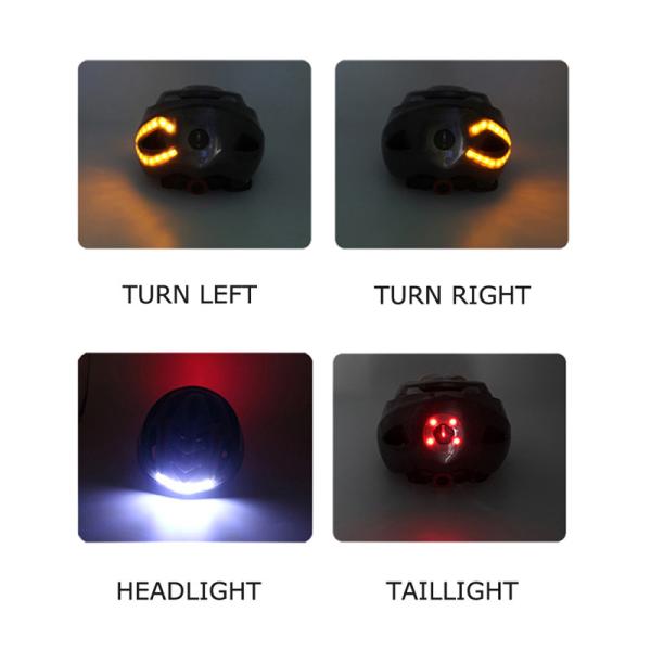 Noite do capacete da bicicleta que dá um ciclo o capacete seguro que gerencie o capacete claro da carga de USB