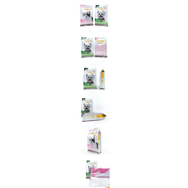Custom Packaging Flat Bottom Side Gusset Bag Reusable Pet Food Packaging Stand-up Zipper Bags for 1.5kg Dog&Cat Food