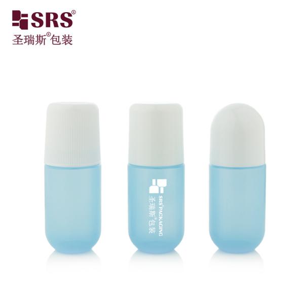 RPPA-50ml Empty PP Plastic Roller Bottle Blue Round Top Hollow Ball For Gel