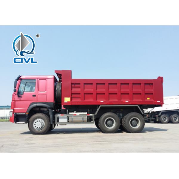 Transport Blue / Yellow / Red HOWO 6 x 4 Dump Truck 25 ton ZZ3257N3647A
