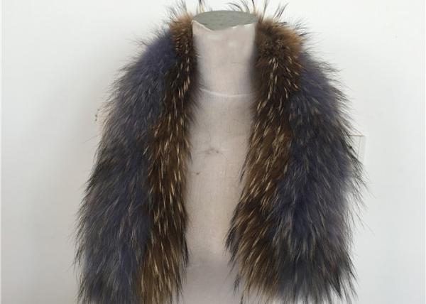 Extra Large Raccoon Furry Necks Collars ,  Warm Dyed Winter Coat Replacement Fur Collar 