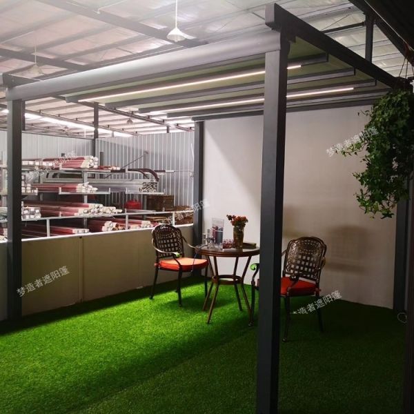 Voile d'ombrage rétractable en aluminium commercial de qualité supérieure, multifonctionnel et durable pour jardin/terrasse/tonnelle