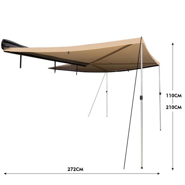 Factory Price 4x4 SUV Shelter Outdoor Camper Tent 270 Degree Car Side Awning with Oxford Fabric Roof Top Car Rooftop 270 Awning