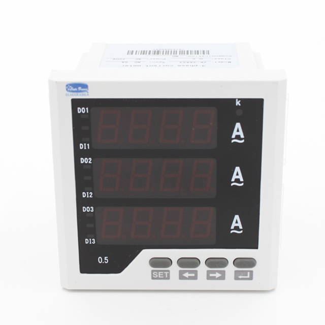 Three-Phase Digital AC Ammeter with LED Display and Relay Output RS485 Panel Meter 96*96