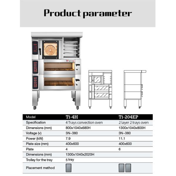Floor Type 4 Plate Hot Air Circulation Oven Plus 4 Trays Conjoined