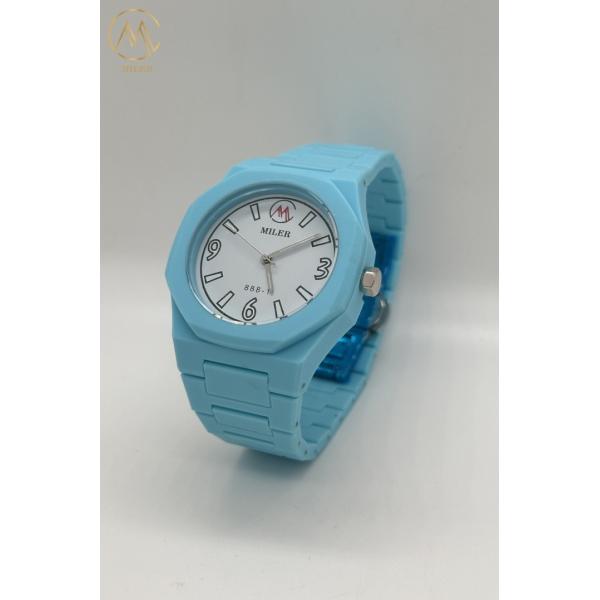 Newest Fashion Custom Logo Quartz Movement Rubber Strap Colourful Cartoon Wrist Watch