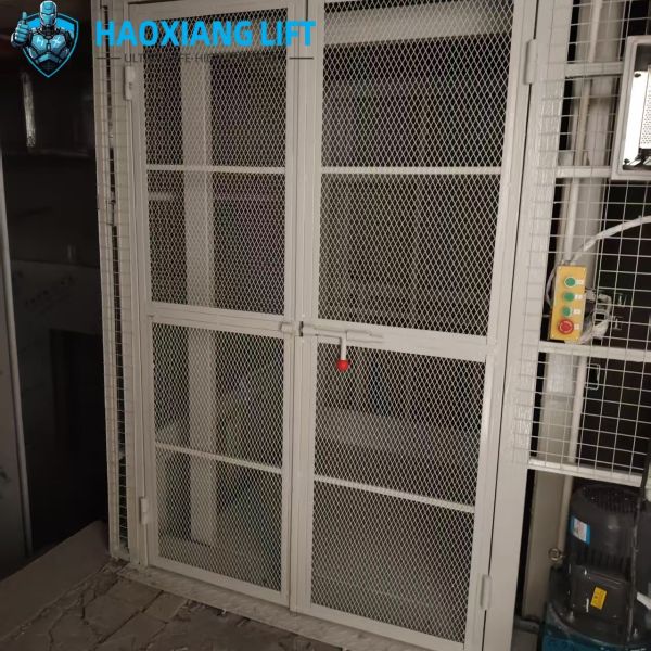 2-Level 7-Meter Large Goods Elevator – Tailored Outdoor Heavy-Duty Freight Lift White warehouse use