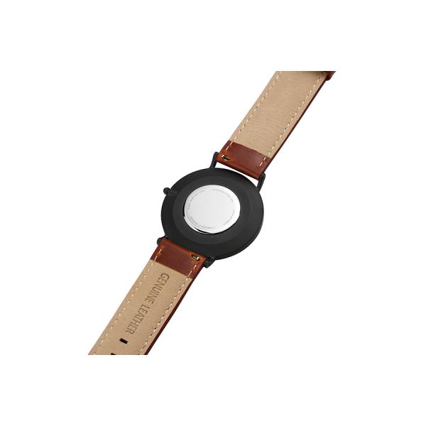 Matte Black Watch Mens Leather Strap Watches With 2 Years Warranty