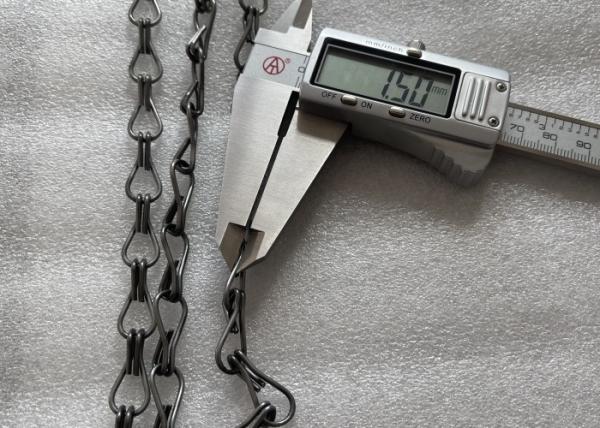 1.5mm Wire diameter Drak Gray Color Aluminum Chain Metal Curtains for Office decoration use