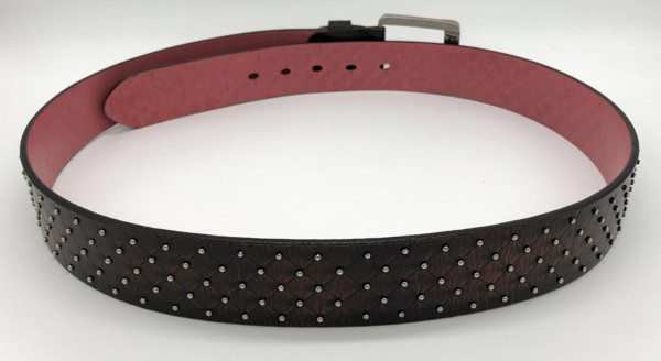 Ширина пояса 3.8cm изготовленных на заказ людей кожаная обитая с выбивая картиной