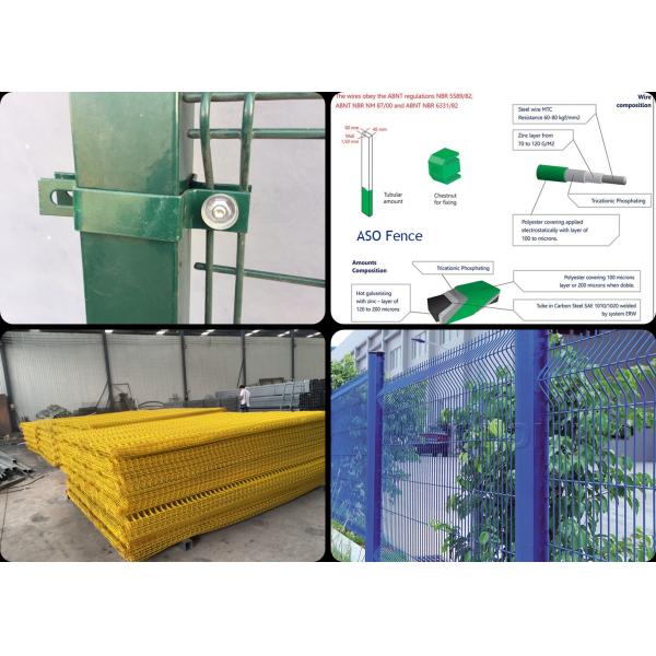 Stainless Steel Welded Wire Mesh Panels , Vinyl Pvc Coated Welded Wire Fence