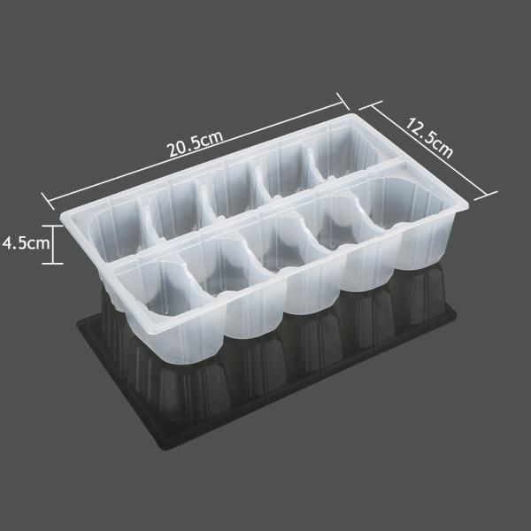 10 Compartments Soft Plastic Food Tray Dumpling Packaging