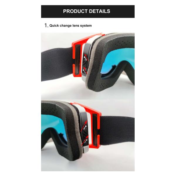 Adjustable Anti Slip Elastic Strap Sport Motocross Glasses for Dust Proof Performance