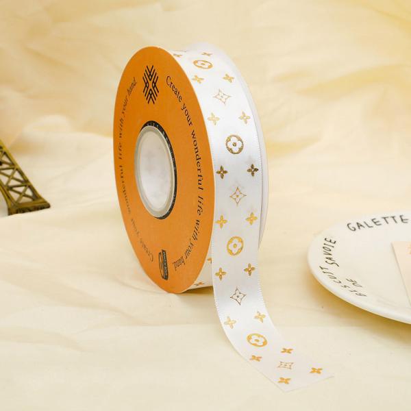 Solid Color Stain Box Gift Wrapping Packaging Flower Wedding Ribbon with Satin Fabric