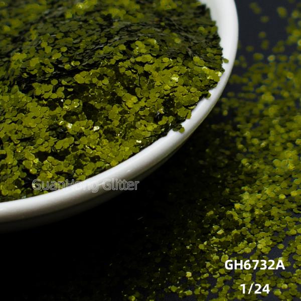 High Temperature Solvent Resistant Aluminum Glitter Chunky Holographic Powder Customized