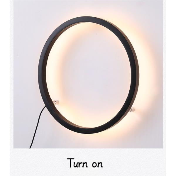Modern Simple LED Ring Wall Lamp For Bedroom Headboard Living Room Background
