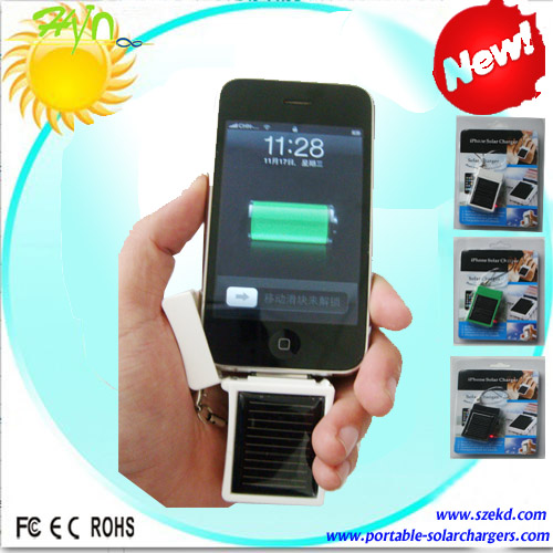 400mAh Portable Iphone Solar Charger With CE, ROHS Ipod And Iphone Series