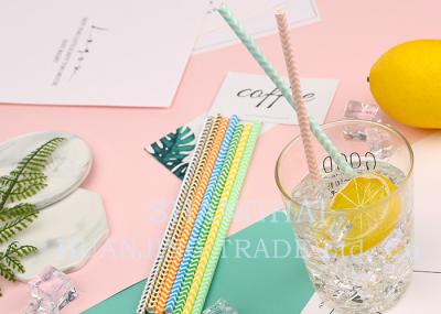 Wavy Pattern	Striped Paper Straws BPA Free Compostable Graduation Paper Straws