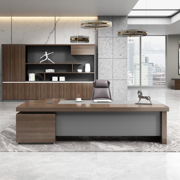 Meubles commerciaux Table de bureau moderne en bois avec une épaisseur de 50 mm