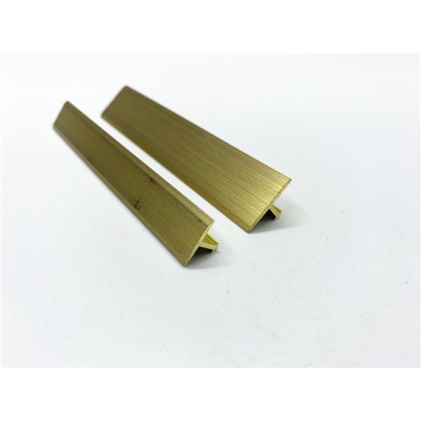 T Shaped Brass Tile Trim 1.8m High Corrosion Resistance Outdoor Stairs