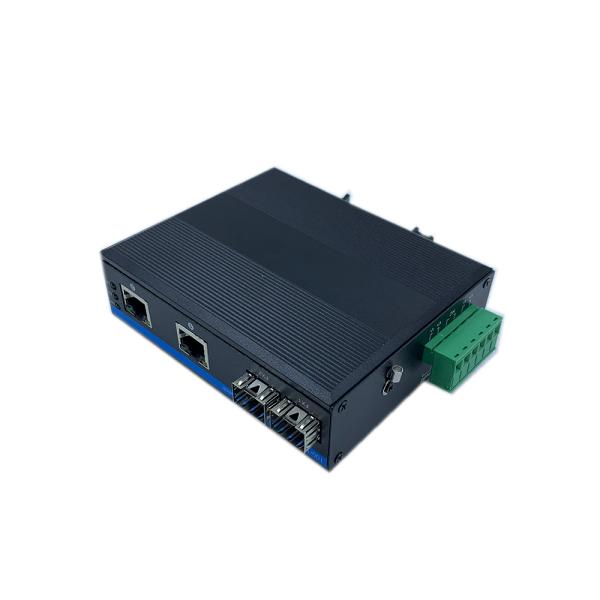 4 портовый коммутатор промышленной сети Гигайт SFP волоконно-оптический Ethernet Unmanaged Din Rail