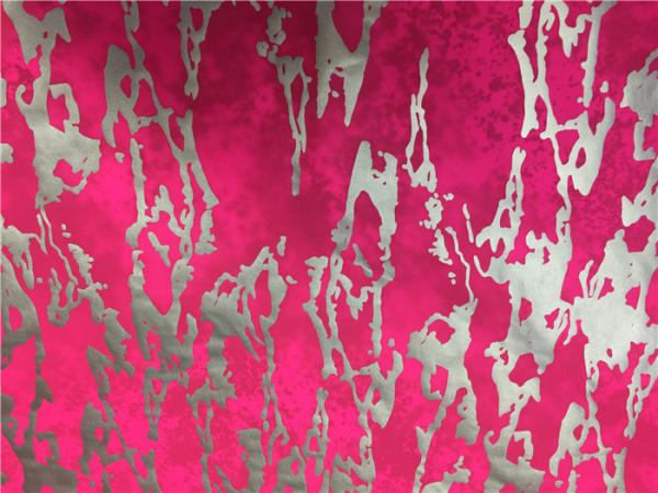 Reflective Effect Garment Leather Fabric 0.1mm For Outdoor Coat With Camouflage Print