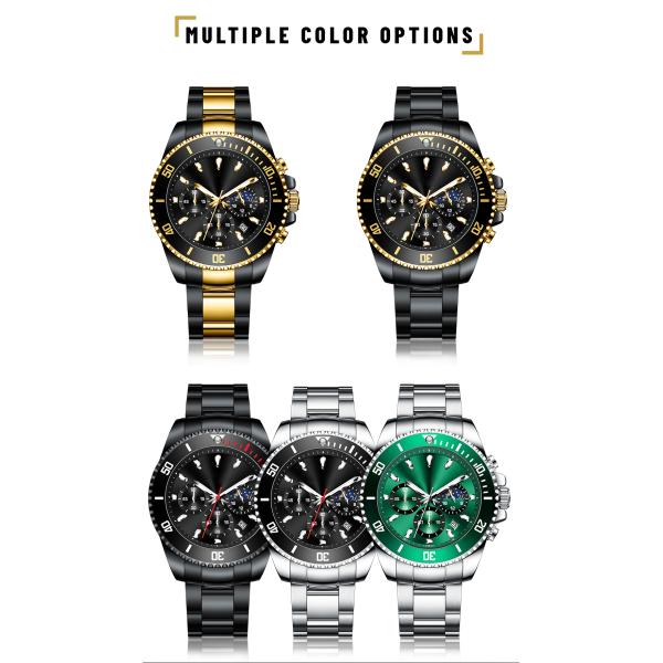 26cm Rotatable Stainless Steel Quartz Watch Waterproof Quartz Diver Watch MIYOTA