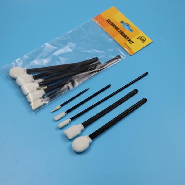 Portable Lint Free Sponge Detailing Swab Precision Cleaning Care Care Foam Swab With Black Handle