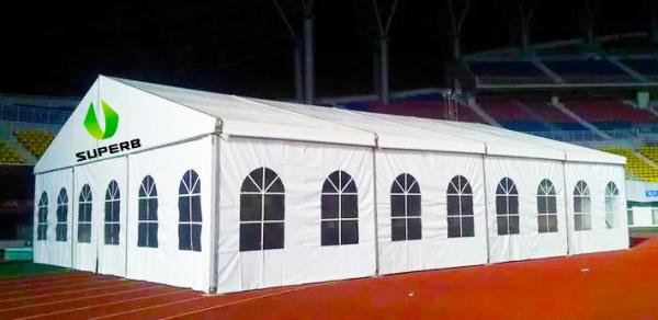 Waterproof 3m To 40m 60m PVC Wedding Tent With 60x20m Clear Roof