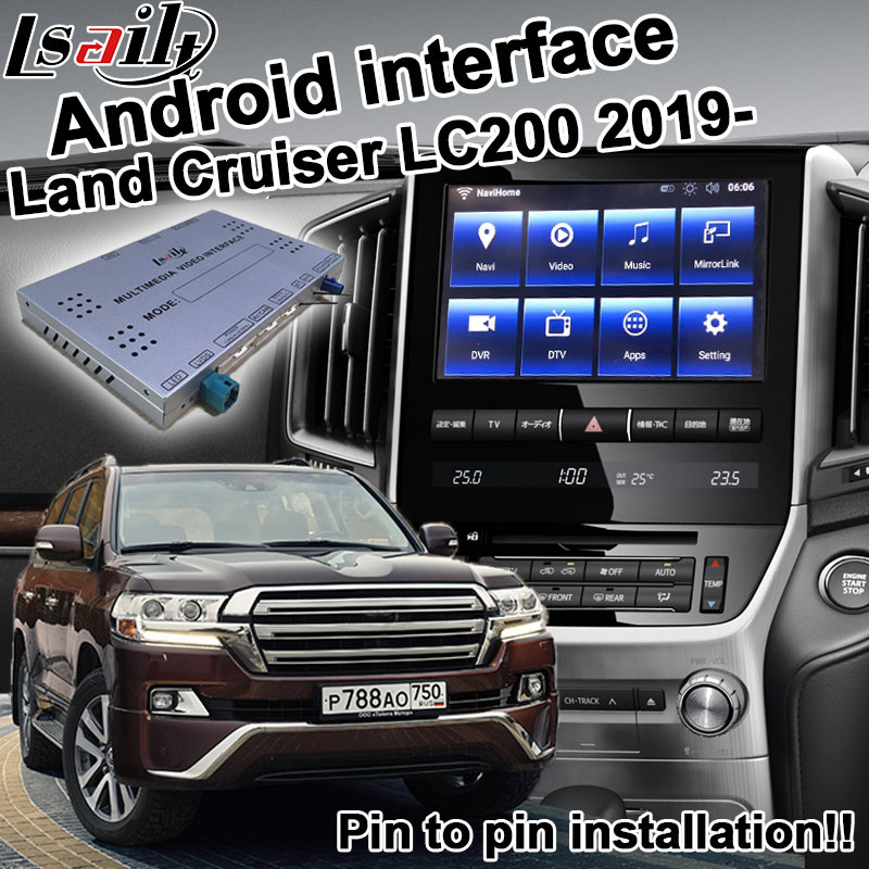 Автомобиль андроида Carplay подъема интерфейса автомобиля крейсера LC200 земли Тойота видео- прочный