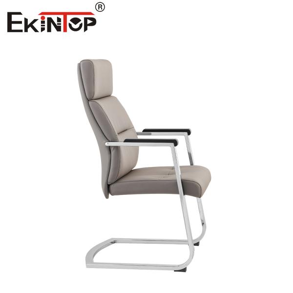 Versatile Leather Adjustable Height Office Chair With Chrome Metal Base