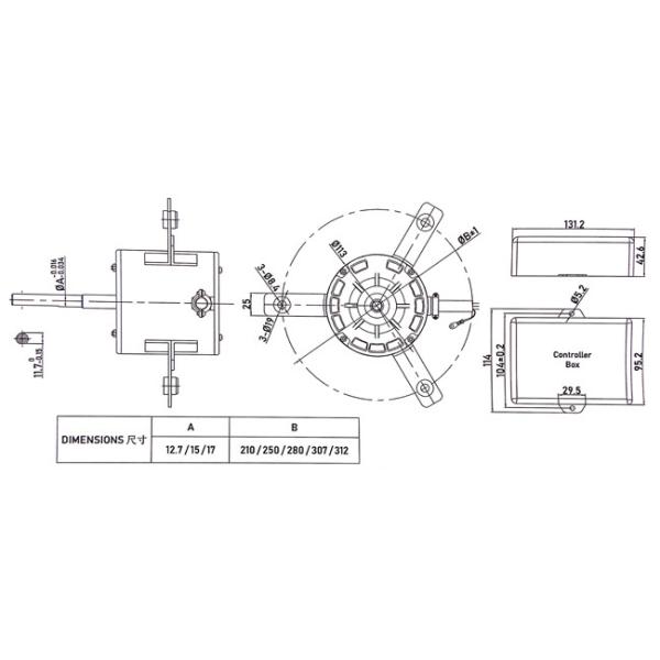 DC 24V 48V 310V AC 120V 230V 50/60Hz двигателя для воздуходувки HVAC вентиляторного двигателя BLDC EC