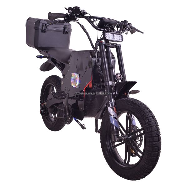72V 100Ah 3000W Electric Fat Bike  with 450-500km Range 20inch Tire Lithium Battery Power Supply