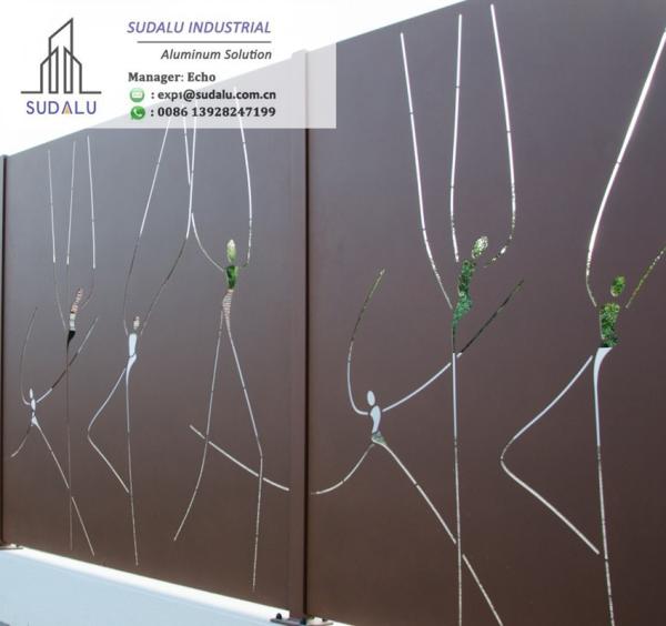 SUDALU Foshan Outdoor Aluminum Laser Cut Panels Fence Customized Size Perforated Panel
