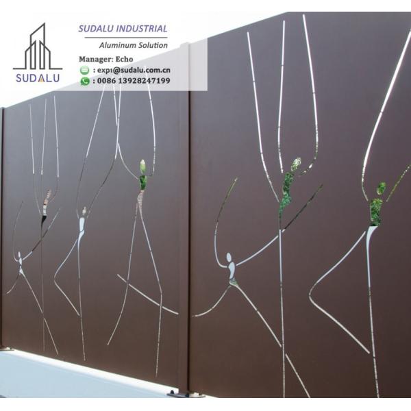 SUDALU Foshan Outdoor Aluminum Laser Cut Panels Fence Customized Size Perforated Panel