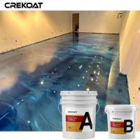 la capa de epoxy metálica del piso del efecto 3D resiste las sustancias químicas y desgaste de las manchas