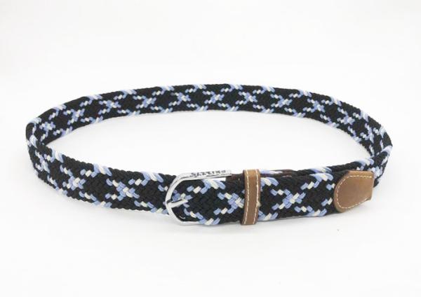 Correias elásticas trançadas para mulheres e homens, estiramento multicolorido correia tecida com Pin Buckle