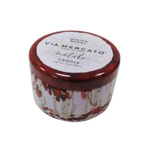 tampa decorativa de Tin Can With Double Plug da cera da vela 3oz