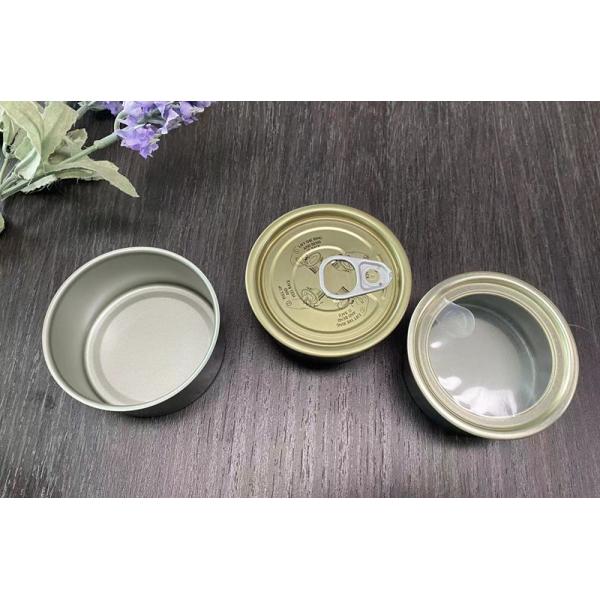 Круглая форма Небольшая пустая банка из оловянной плиты для собачьего, кошачьего или других животных