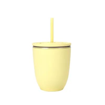 Gobelet en plastique à double paroi d'été en gros Léger Grande capacité Portable Revêtement en caoutchouc Avec véhicule monté Bouteille d'eau de paille givrée
