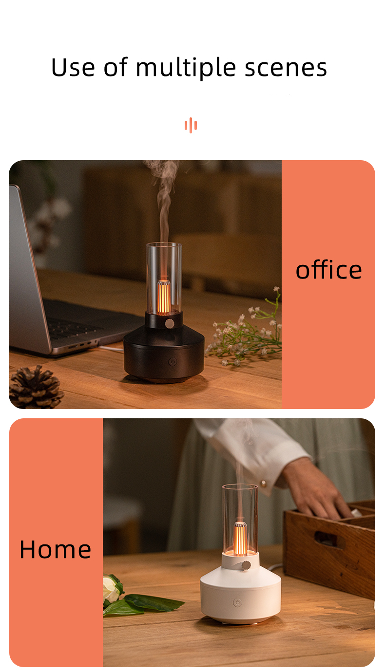 NEW Ultrasonic Fragrant Aromatherapy Air Humidifier Electronic Yoga Candle Light Home Essential Oil Aroma Diffuser