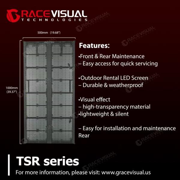 Window Outdoor Indoor Glass Transparent Led Film Display Transparent Panels Led Strip Mesh Display Screen