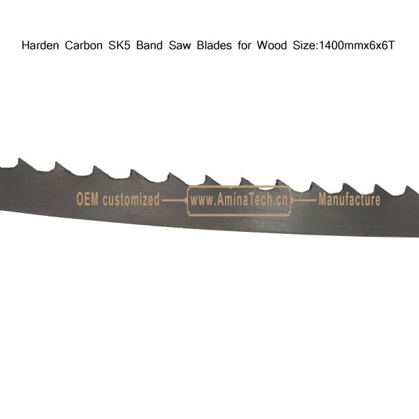 Carbon SK5 Band Saw Blade for Wood Size :1400mm x6x6T