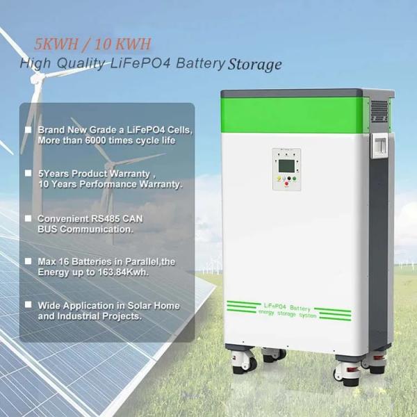 NK01 5KWH Battery Pack Floor stand / Roller type Home Solar Energy Storage System