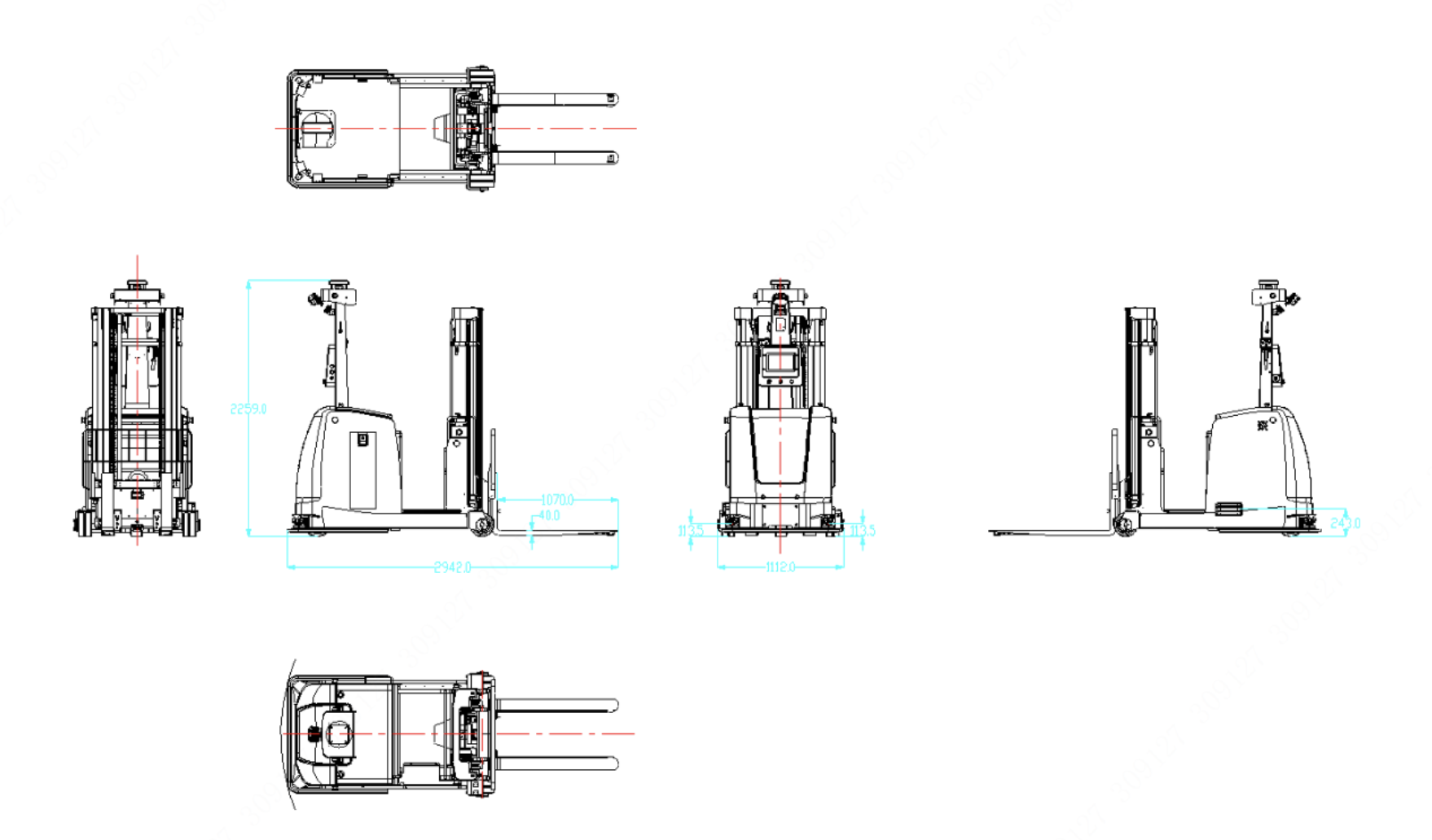 RTA-FP200-L-H300-3L2T-E-453, Stacking Forklift AMR